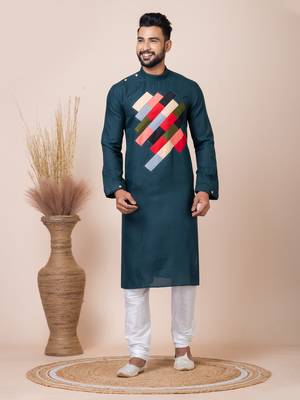 Rama green men's kurta pajama 1