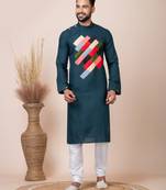 Rama green men's kurta pajama
