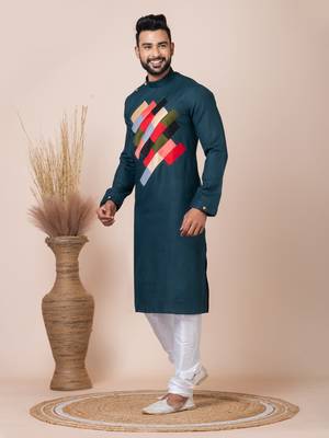 Rama green men's kurta pajama 2