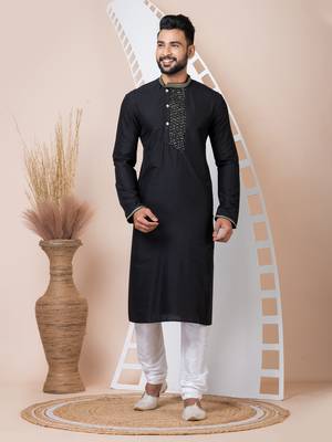 Black men's kurta pajama 1