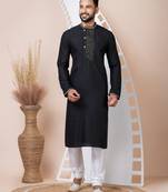 Black men's kurta pajama
