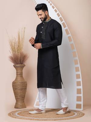 Black men's kurta pajama 2
