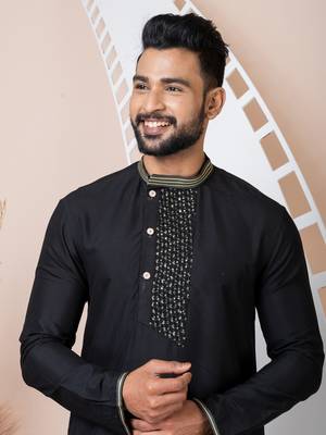 Black men's kurta pajama 3