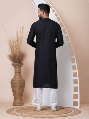 Black men's kurta pajama 4