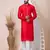 Red men's kurta pajama