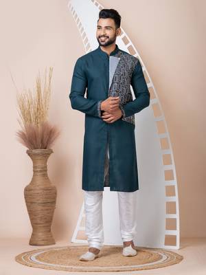 Rama green men's kurta pajama 1