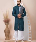 Rama green men's kurta pajama