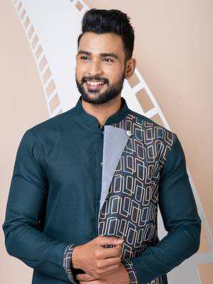 Rama green men's kurta pajama 3