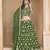 Green Embroidered Heavy Organza Designer Lehenga With Blouse