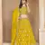 Yellow Embroidered Heavy Organza Designer Lehenga With Blouse