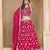 Rani Pink Embroidered Heavy Organza Designer Lehenga With Blouse