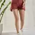 Winered women maroon mini shorts with front slits