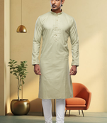 Pista art silk kurta churidar for men's