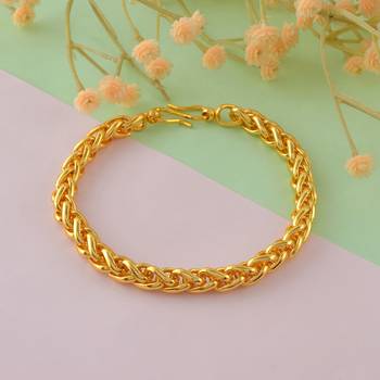 Brass micron 1 gram gold forming fashion bracelet men women 1