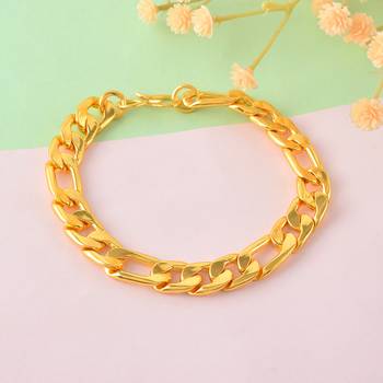 Brass micron 1 gram gold fashion bracelet men women 1