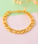 Brass micron 1 gram gold fashion bracelet men women