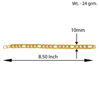 Brass micron 1 gram gold fashion bracelet men women 2