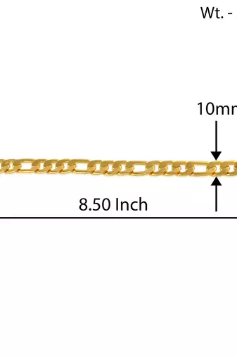 Brass micron 1 gram gold fashion bracelet men women