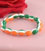 Acrylic bead tri-colour patriotic tiranga bracelet