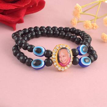 Black onyx evil eye guruji bracelet 1