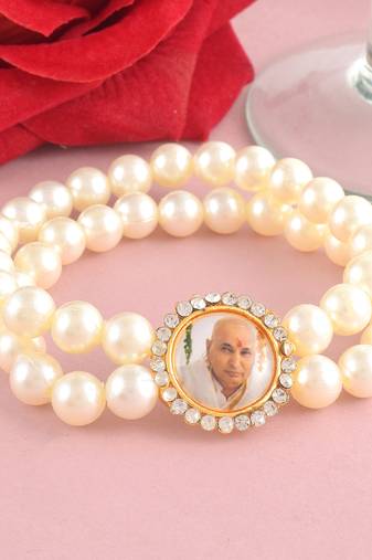 White pearl guruji bracelet