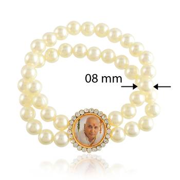 White pearl guruji bracelet 2