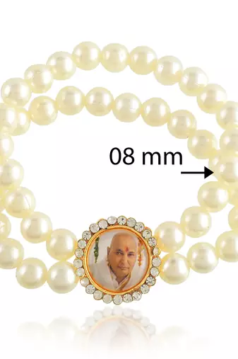 White pearl guruji bracelet