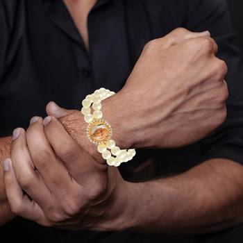 White pearl guruji bracelet 3
