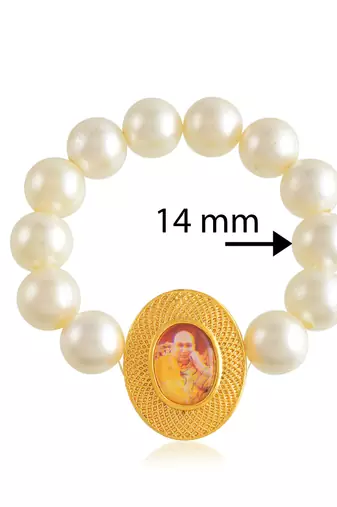 White pearl guruji bracelet