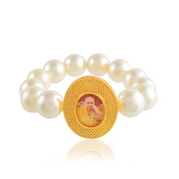 White pearl guruji bracelet 4