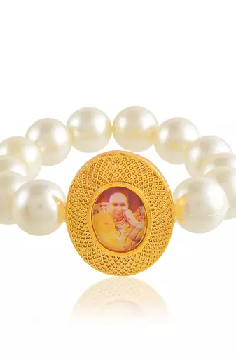 White pearl guruji bracelet