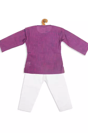  infant  purple pure cotton kurta pyjama set