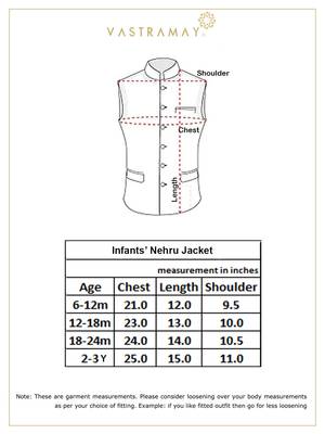  infant  cream and zari gold silk blend nehru jacket 5