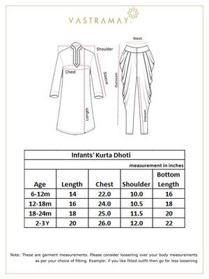 Vastramay infant boys green and red cotton blend kurta and dhoti set 5