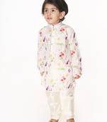  infant  multicolor-base-cream cotton blend kurta