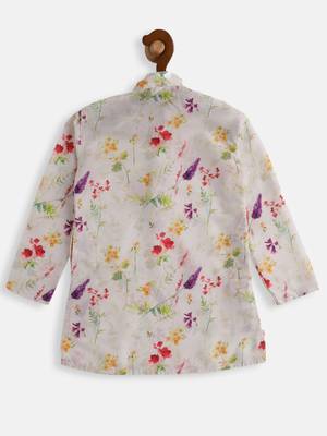  infant  multicolor-base-cream cotton blend kurta 3