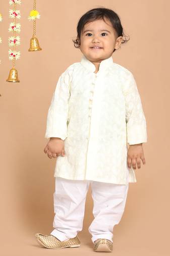  infant boys yellow pure cotton kurta