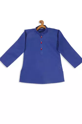  infant  blue cotton blend kurta