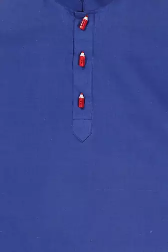  infant  blue cotton blend kurta