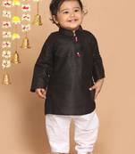  infant  black cotton blend kurta