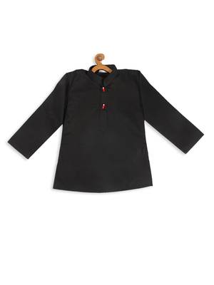  infant  black cotton blend kurta 2
