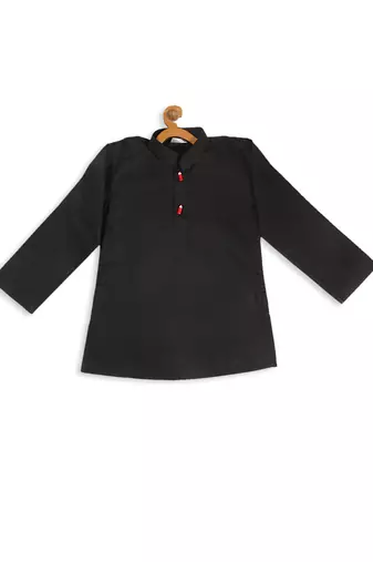  infant  black cotton blend kurta