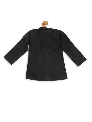  infant  black cotton blend kurta 3
