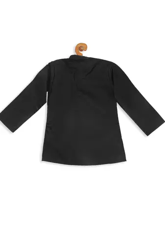  infant  black cotton blend kurta