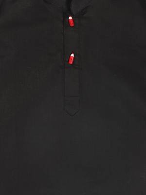  infant  black cotton blend kurta 4