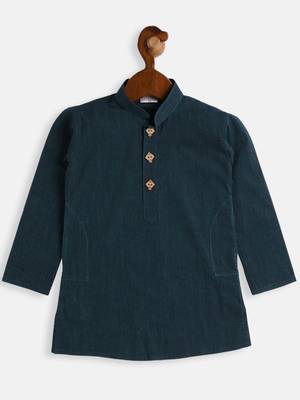  infant  blue pure cotton kurta 2