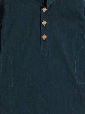  infant  blue pure cotton kurta 4