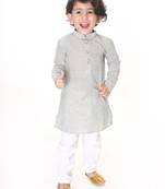  infant boys grey pure cotton kurta