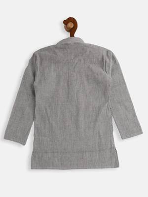  infant boys grey pure cotton kurta 3