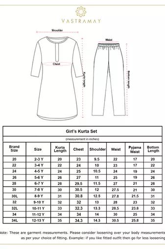  girls' handloom cotton kurta and straight pant set